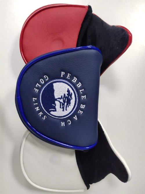 DBYAN Pebble Beach Patterned Design Golf Links Magnetic Mallet Putter Head Cover for Scotty Cameron, Taylormade, Titleist, Ping and Mizuno Putters,Blue