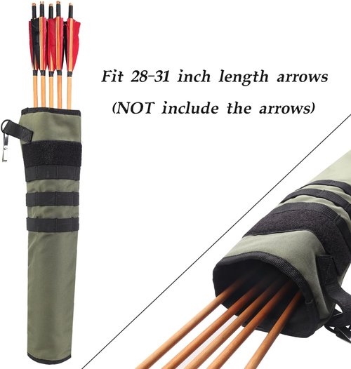 KRATARC Archery Back Arrow Quiver - Lightweight & Foldable Compact Design for Target Shooting