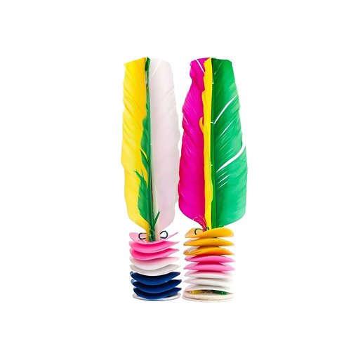 YEDUDA 2PCS Jianzi Shuttlecock Kick Da CAU Shuttlecock Vietnamese Jianzi Shuttlecock Feather Foot for Improving Leg Muscle Strength and Body Flexibility Sports Indoor Outdoor (01, 2PCS)