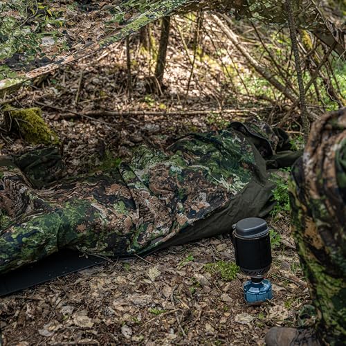 Mil-Tec Woodland Camo Waterproof Sleeping Bag Cover - Lightweight & Breathable