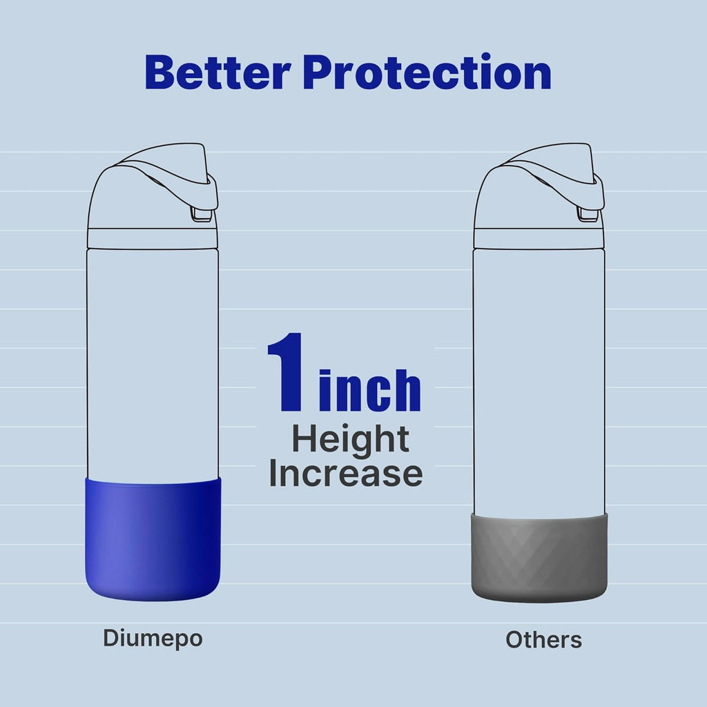 Owala Silicone Water Bottle Boot - Anti-Slip Protective Sleeve for 24 oz Stainless Steel Bottles | Navy