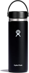 Hydro Flask Water Bottle - Insulated Stainless Steel - 20 Oz Wide Mouth Flex Lid, Leakproof & Refillable