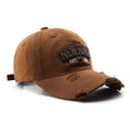 New York Hat Vintage Washed Cotton Baseball Cap Soft Sun Hat for Men and Women (Brown)