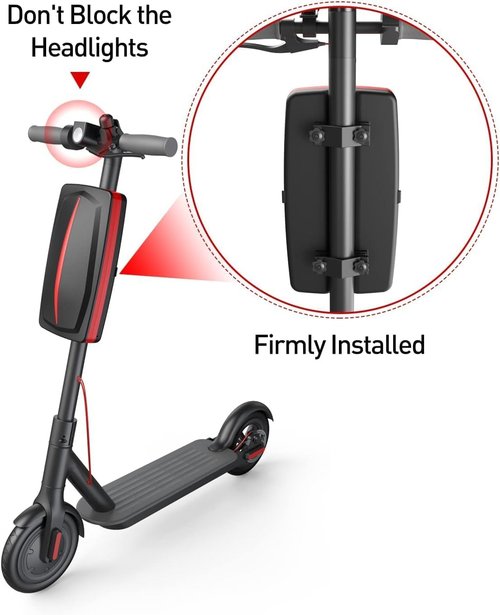 Hunzimoyi Scooter Bag 8L, Electric Scooter Basket Foldable Waterproof Universal, Bike Bicycel Front Hanging Accessories Kit for Adults, Boys, Grils