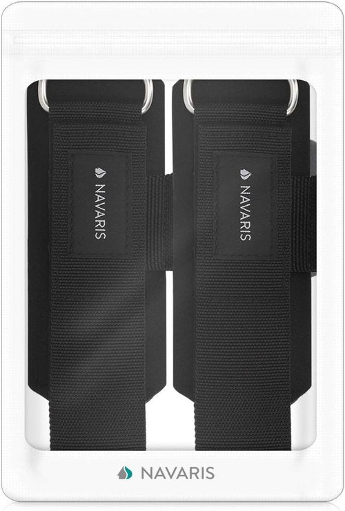 Navaris Weight Lifting Hook Straps - Durable Neoprene Wrist Support Straps for Deadlifts & Chin Ups