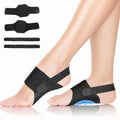 Mjajcnnae Arch Support Braces for Plantar Fasciitis Relief(Pair), Adjustable Brace w/Gel Pads for Flat Feet High & Fallen Arch, Fits for Women Men (Black)