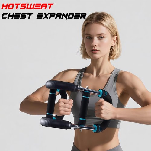 Professional Twister Arm Trainer - Durable Chest Workout Equipment for Men, Adjustable U-Shaped Spring Arm Bar for Home Gym Fitness Training (Light Blue)