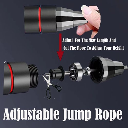BOZKOA Weighted Jump Rope For Women Men,- Workout Speed Jump Skipping For Kids With 2 Bearing - PVC Adjustable Jump Rope For Boxing exercise fitness professional,Black Green Athletic heavy Jump Rope