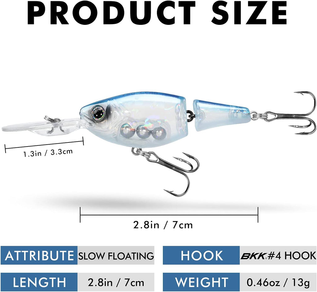 TRUSCEND Fishing Lures - Easy Catch Swimmax with BKK Hooks | Lifelike Vibrating Actions for Bass, Trout, Walleye, Crappie