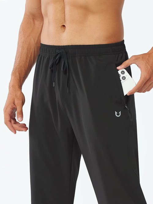 NORTHYARD Men's Athletic Joggers - Lightweight Running Pants with Zipper Pockets | Casual Gym Wear