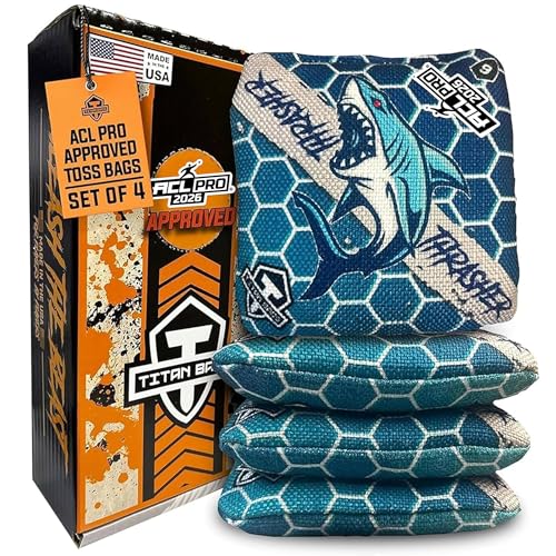 WGC Titan Bags Thrasher ACL Cornhole Bags Honeycomb Lurking Lagoon Set of 4