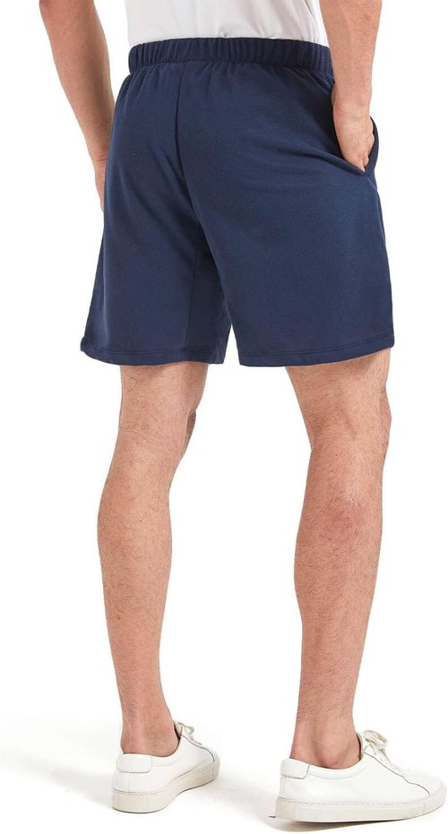 Liloak Men's Cotton Athletic Shorts - Soft Casual Knit Lounge Shorts with Pockets | Multipack of 7