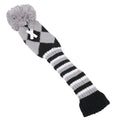 Knit Pom Pom Golf Club Hybrid Head Cover Utility Cover UT Cover (Grey)