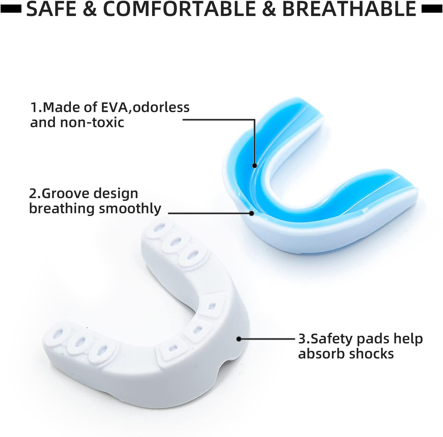 Skiennix Kids Mouth Guard - Youth Sports Protection for Football, Boxing, MMA & More | 5 Pack