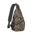 Yaemikoo Hunting Camouflage Camo Forest Sling Backpack Crossbody Sling Bag Casual Chest Bags Travel Hiking Daypack Shoulder Bag for Women Men