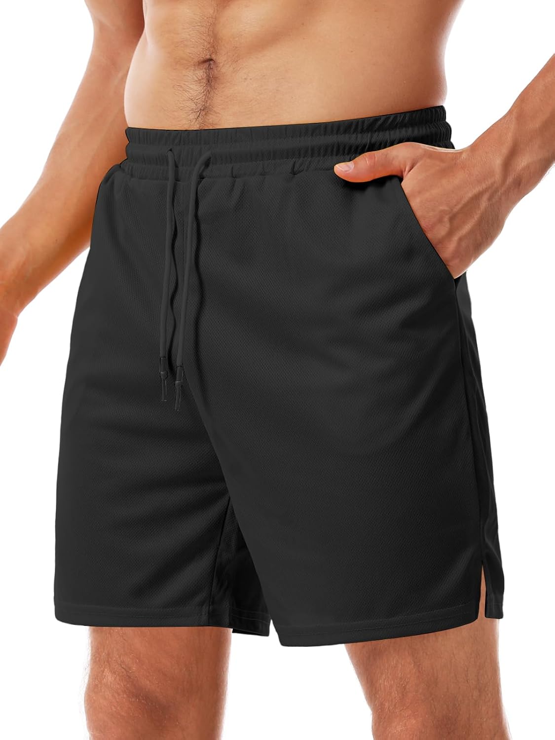Aolesy Men's Basketball Shorts - Lightweight Quick-Dry Athletic Gym Shorts with Zipper Pockets | 7"/9" Sizes