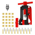 SYWAN Bicycle Needle Insertion Tool, Bike Hydraulic Brake Kit Bicycle Hydraulic Hose Fitting Insert Tool with Hydraulic Hose Cutter Needle Barb Driver Head Brake Lines Tubing Entry Device, Red
