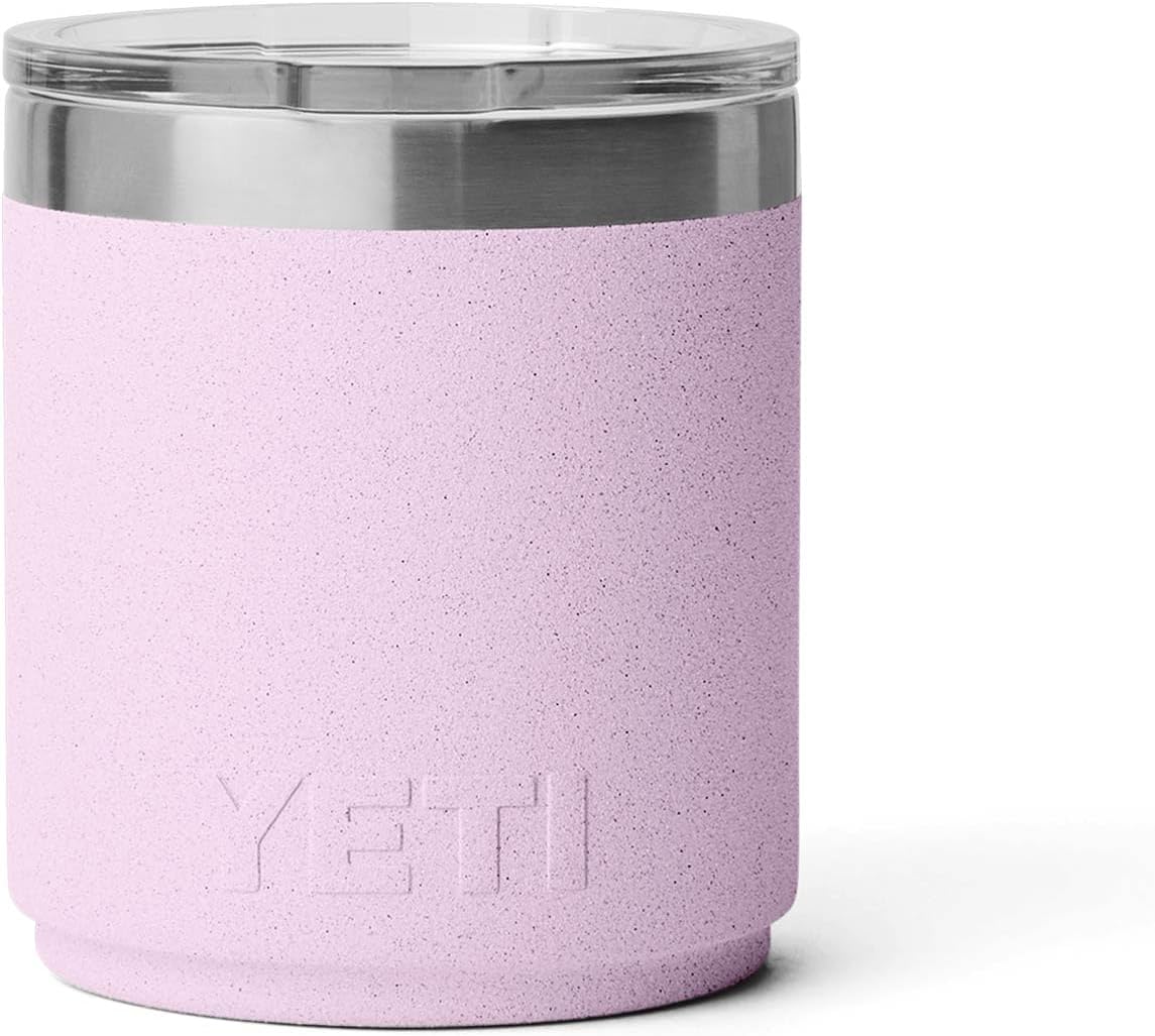 YETI Rambler 10 oz Lowball - Vacuum Insulated Stainless Steel with MagSlider Lid | Cherry Blossom