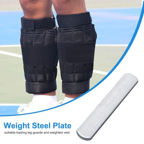 Bibabala 8pcs Load Bearing Steel Plates, Steel Plates for Weighted Vest, Loading Leg Guards Adjustable Weight Vests, Strength Training Plates for Fitness Exercise for Men Women