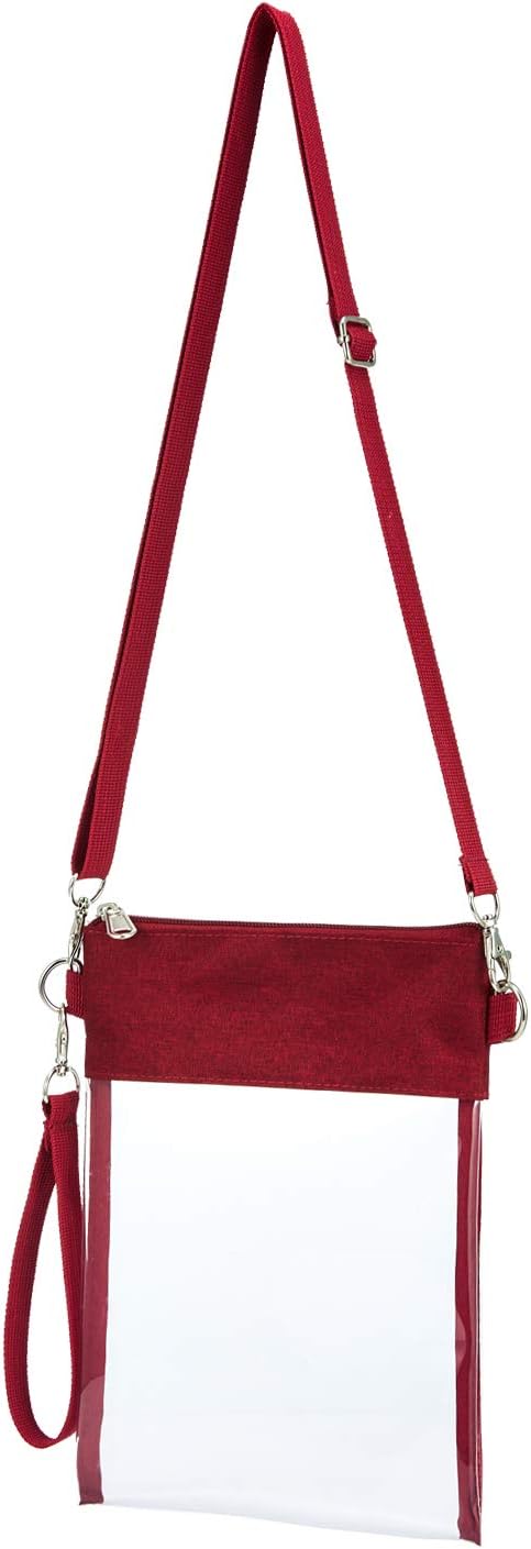 Skiennix Clear Crossbody Bag - Stadium Approved Transparent Tote Purse for Work & Events