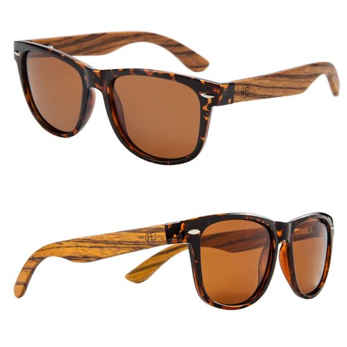 FEISEDY Polarized Wood Sunglasses Women Men HD UV400 Driving Fishing Golf Sunglasses B2448