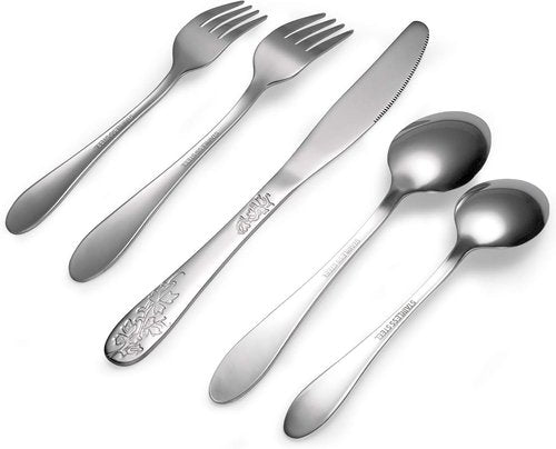 Bekith 40-Piece Stainless Steel Flatware Set for 8 | Mirror Finish, Dishwasher Safe Cutlery