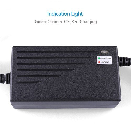 LotFancy 24V 2A Battery Charger for Electric Scooter, Wheelchairs, for Jazzy Power Chair, Pride Mobility, Shoprider, Drive Medical, Bladez, Elite Traveller, 3-pin XLR Connector