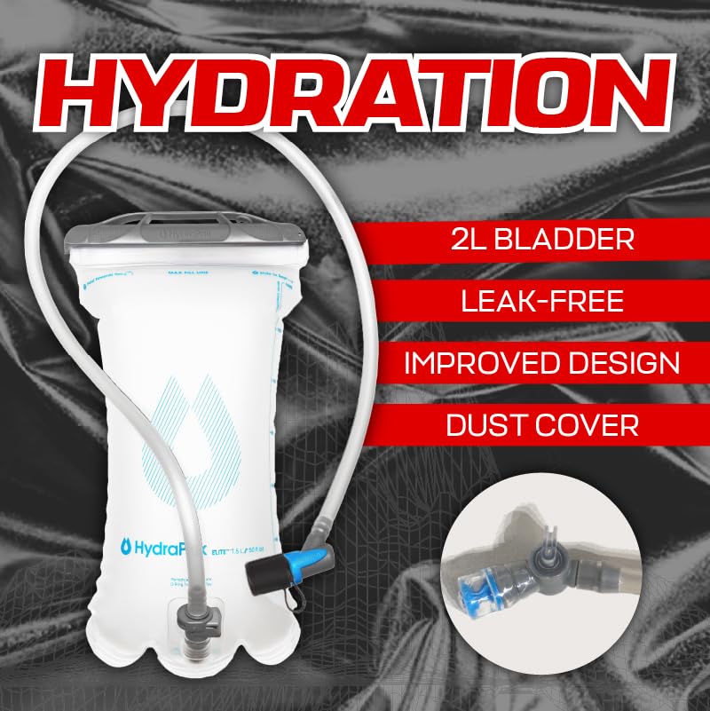 RAVERUNNER® Clear Hydration Pack | Festival Approved Hydration Backpack with 2L Bladder & Quick Disconnect Hose | Transparent Camelbak Water Backpack, Clear Hydration Backpack, ClearCamelbak