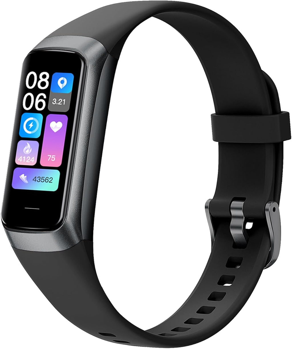 Skiennix Fitness Tracker Watch - AMOLED Display, Heart Rate & Blood Pressure Monitor | Slim Design, 25 Sports Modes