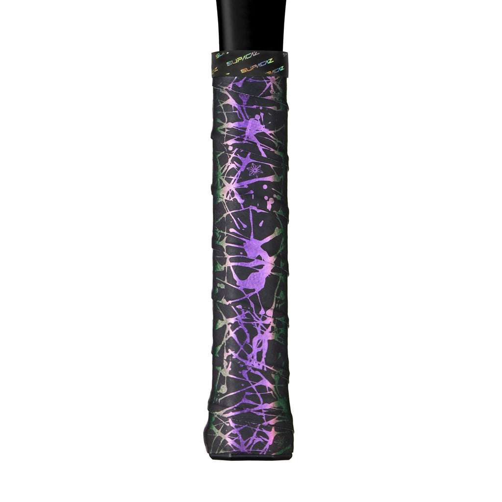 Supacaz Super Sticky Kush Oil Slick Splat Tennis Overgrip - Racket Dry Overwrap - Racquet Grip Tape - Over Grip Wrap - 3pk