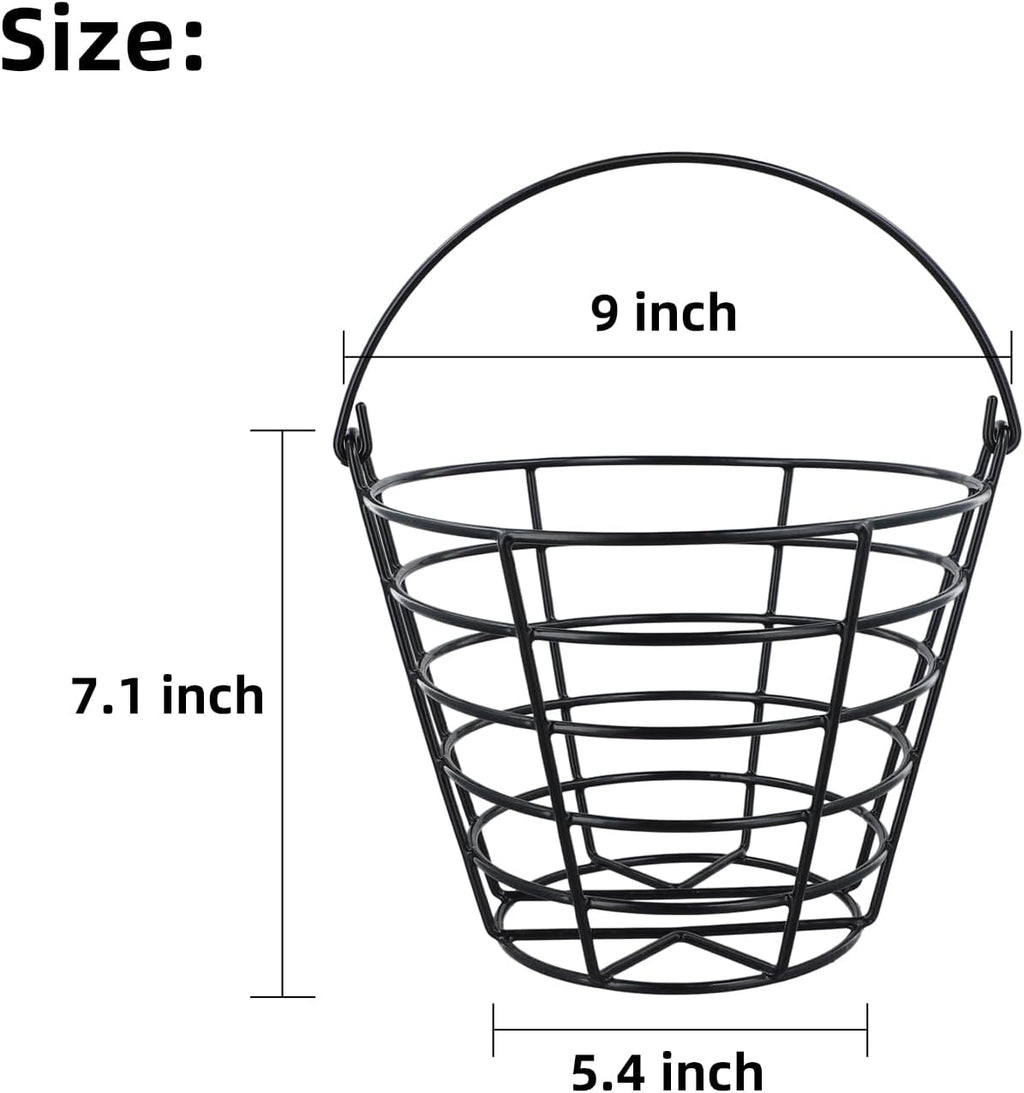Roykaw Golf Ball Basket - Durable Container for 50 Balls | Convenient Handle for Easy Organization
