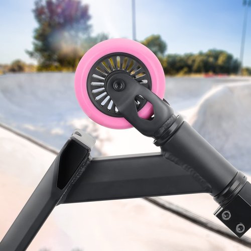 VOKUL Complete Pro Scooter for Kids Boys Girls Teens Up 6 Years - Freestyle Tricks Pro Stunt Scooter (Pink)