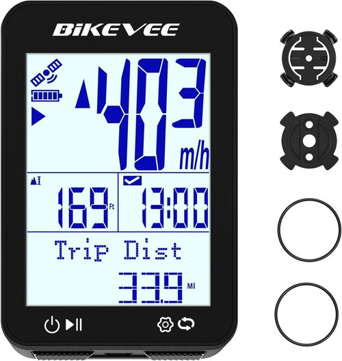 GPS Speedometer & Odometer by [Brand Name] - Wireless Bike Computer with Auto Start/Stop & IPX7 Waterproof | 2.4” LCD Cycling Tracker