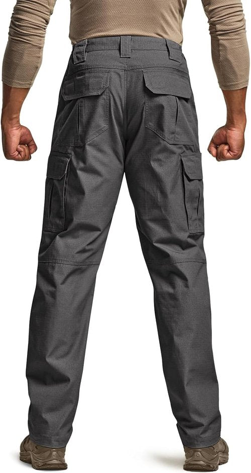 CQR Men's Tactical Pants - Lightweight Water Resistant Ripstop Cargo for Hiking & Work | Outdoor Apparel