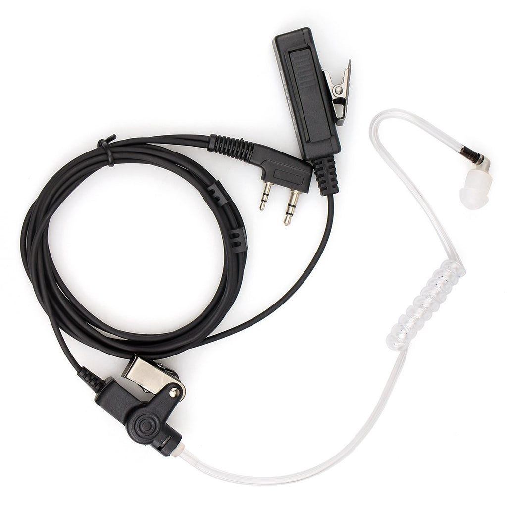 Retevis Walkie Talkie Earpiece with Mic, Big PTT Headset with Long Wire, 2 Pin, for RT22 RT68 RT21 H-777 RT86, Compatible with Pxton Baofeng BF-888S Kenwood 2 Way Radio, Two Way Radio Headset(1 Pack)