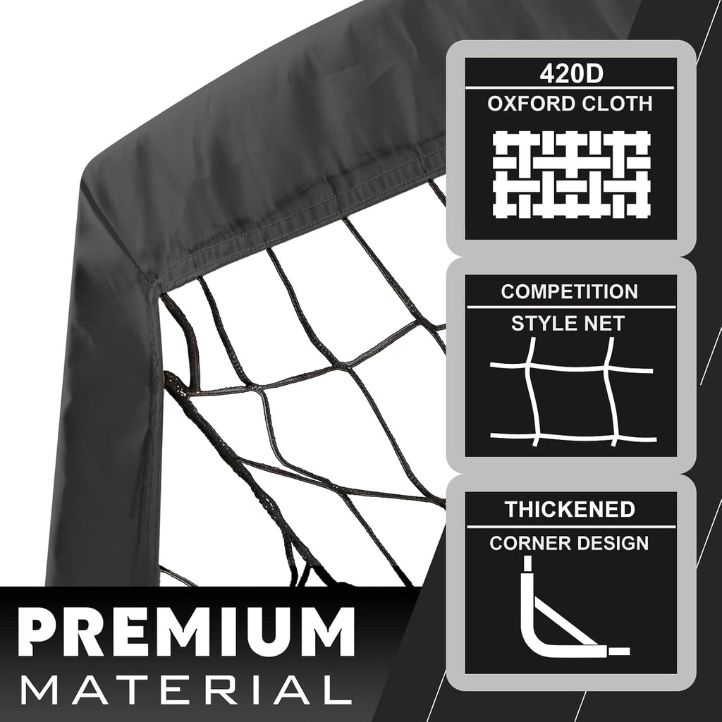 RUNBOW 6x4 FT Kids Soccer Goal with Carry Bag, Portable Folding Soccer Net for Backyard Practice Training, Indoor/Outdoor Use for Youth and Adults