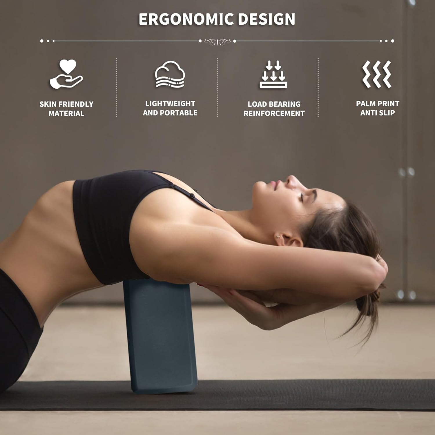 Skiennix Yoga Blocks - 2 Pcs EVA Foam Bricks for Stretching & Meditation | 9"x6"x3" Size