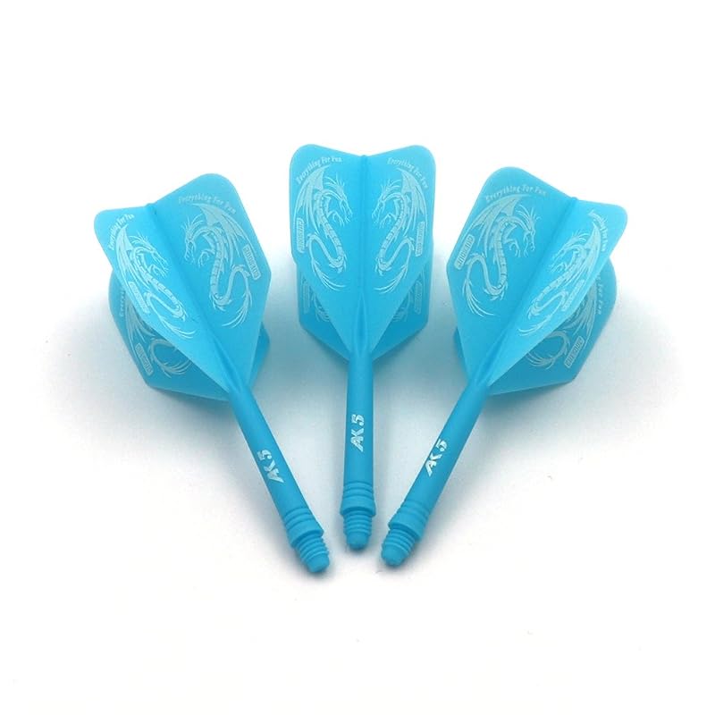 CUESOUL 28mm Big Wing Dart Shaft & Flight Set - Blue Dragon Variation