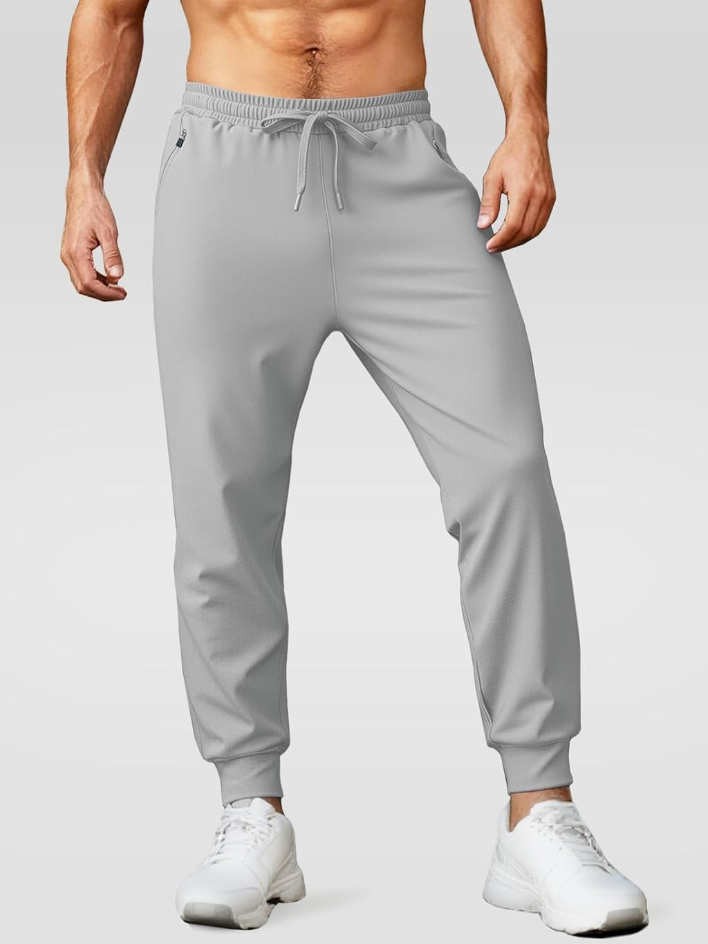 Aolesy Men's Joggers - Tapered Athletic Sweatpants with Zipper Pockets for Gym & Running
