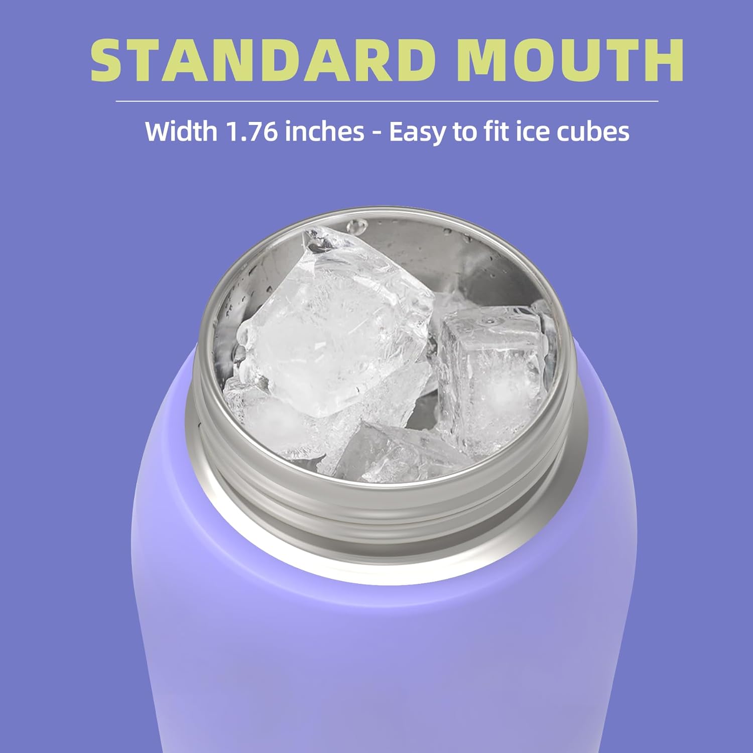 Saseum Water Bottle - 24 oz Double-Wall Insulated Stainless Steel | One-Click Open, BPA-Free