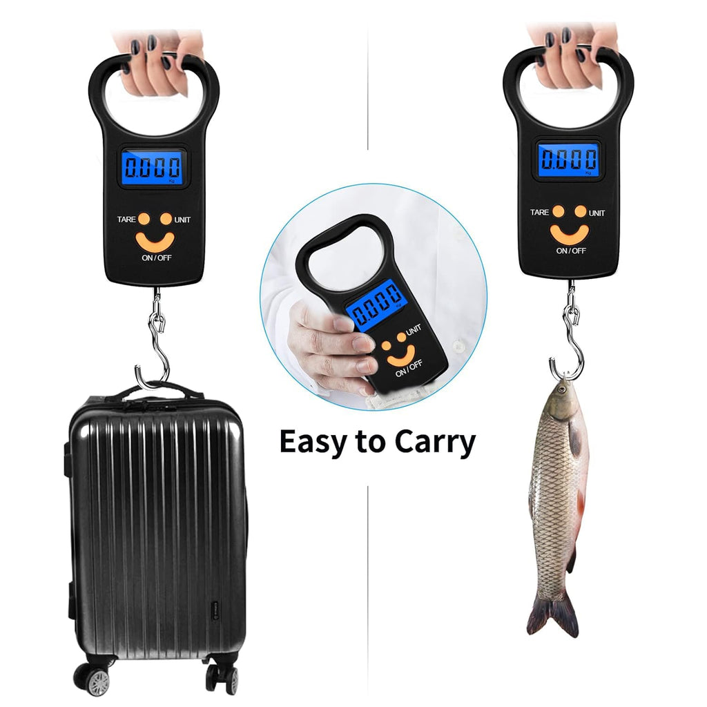 SKEAP Digital Fish Scale | 110lb Capacity with Backlit LCD Display - Ideal Fishing Gifts for Men