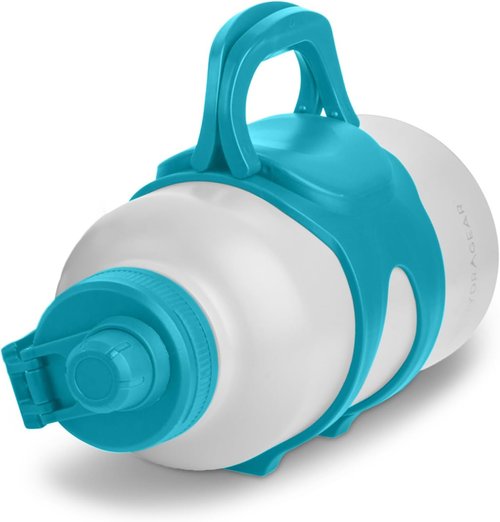 Hydragear Captain Insulated Stainless Steel Bottle - Leak Proof Sport Lid & Carry Handle - 90 Oz - Pewter