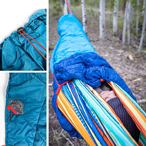 Grand Trunk ThermaQuilt Hammock Underquilt Blue/Navy Blue - Insulated Camping Accessory