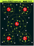 **Splatter Targets | 18x24 Extra Large | Bright Fluorescent Yellow & White | Fully Reactive Design**