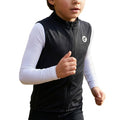 IAGUSOT Kids Softshell Vest Windproof Warm & Breathable, for Cycling, Running, Soccer, Equestrian, Golf, Kids Vest Boys (US, Numeric, 10, 12, Regular, Black)
