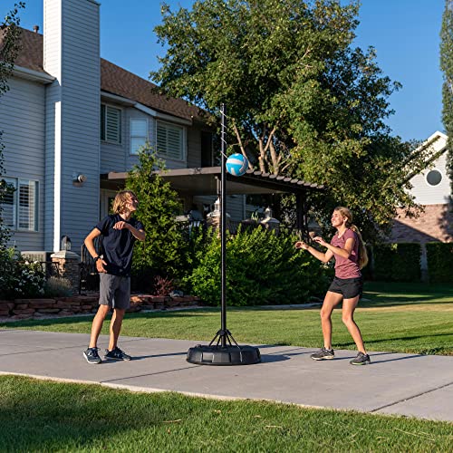 Portable Tetherball System with Steel Pole & Base - Outdoor Backyard Game
