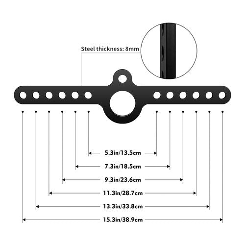 RIMLUFE Spreader Bar Double to Single D Handle LAT Pull Down T Bar Cable Row Attachments Landmine Adapter for Gym,Exercise Pulley System Adaptor Plate Cable Machine Crossover for Belt Squat Rack