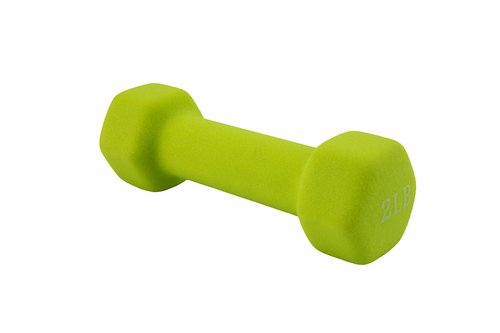 doubob Weights Dumbbells set of 2 Fitness for Man Woman Home Gym Health Exercise 2LB Green Rubber Hex Dumb Bells