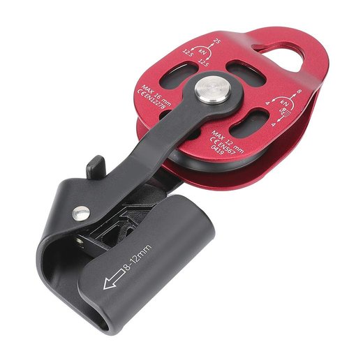 Shanbor Climbing Pulley,4KN Aluminium Heavy Duty Single Swivel Rope Pulley Block for 8-12mm Rope Climbing Pulley