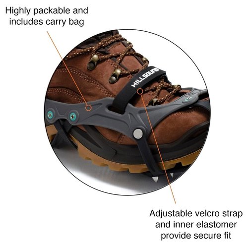Hillsound FlexSteps Crampon, Lightweight Ice Cleat Traction for Snow & Light Trail Hiking, Large